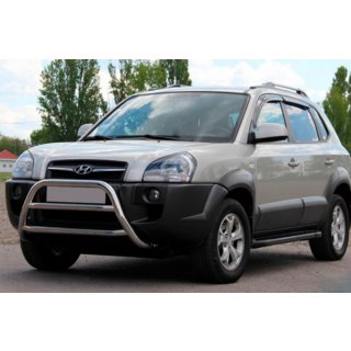 Sprednji zaščitni lok WT022 (nerjaveče jeklo) Hyundai Tucson JM 2004– fotografija 1