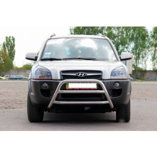 Sprednji zaščitni lok WT022 (nerjaveče jeklo) Hyundai Tucson JM 2004– fotografija 2