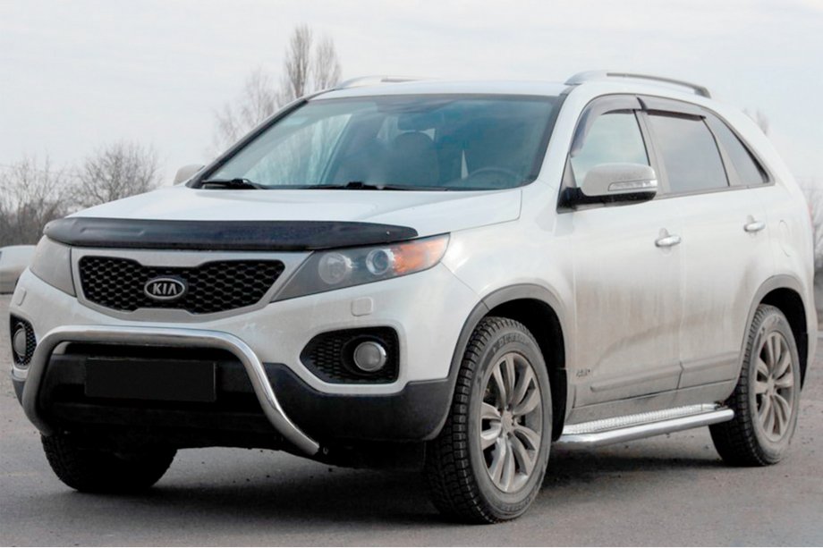 Kia Sorento II XM 2009–2014 Sprednji zaščitni lok (kenguru) WT007 (nerjavno jeklo) Fotografija 1