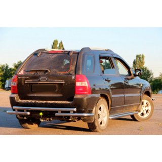Zadnji zaščitni lok AK007 (nerjavno jeklo) Kia Sportage 2004–2010 fotografija 3