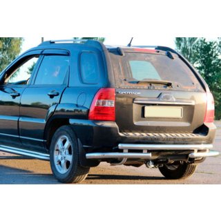 Zadnji zaščitni lok AK007 (nerjavno jeklo) Kia Sportage 2004–2010 fotografija 1