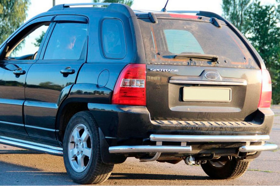 Kia Sportage 2004–2010 Zadnji zaščitni lok AK007 (nerjavno jeklo) Image