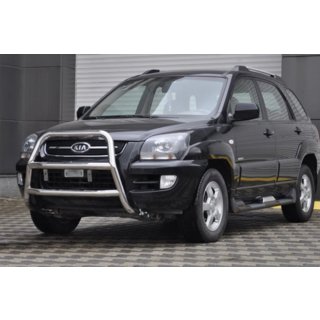 Prednji zaščitni lok WT018 (inox) Kia Sportage 2004–2010 fotografija 1