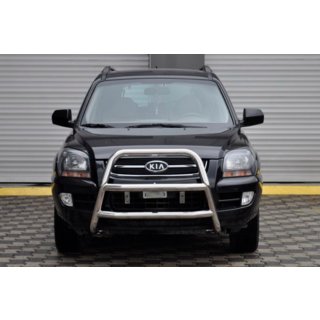 Prednji zaščitni lok WT018 (inox) Kia Sportage 2004–2010 fotografija 2
