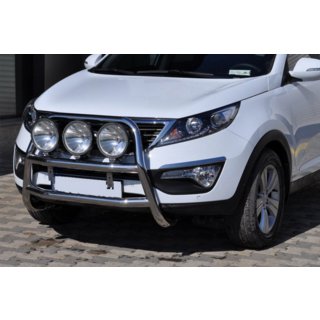 Prednji zaščitni lok WT018 (inox) Kia Sportage 2010–2015 fotografija 1