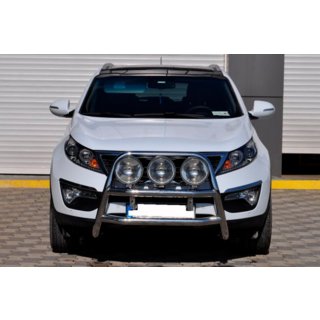 Prednji zaščitni lok WT018 (inox) Kia Sportage 2010–2015 fotografija 2