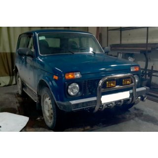 Sprednji zaščitni lok QT006 (nerjavno jeklo) Lada Niva in Urban 1977– fotografija 4