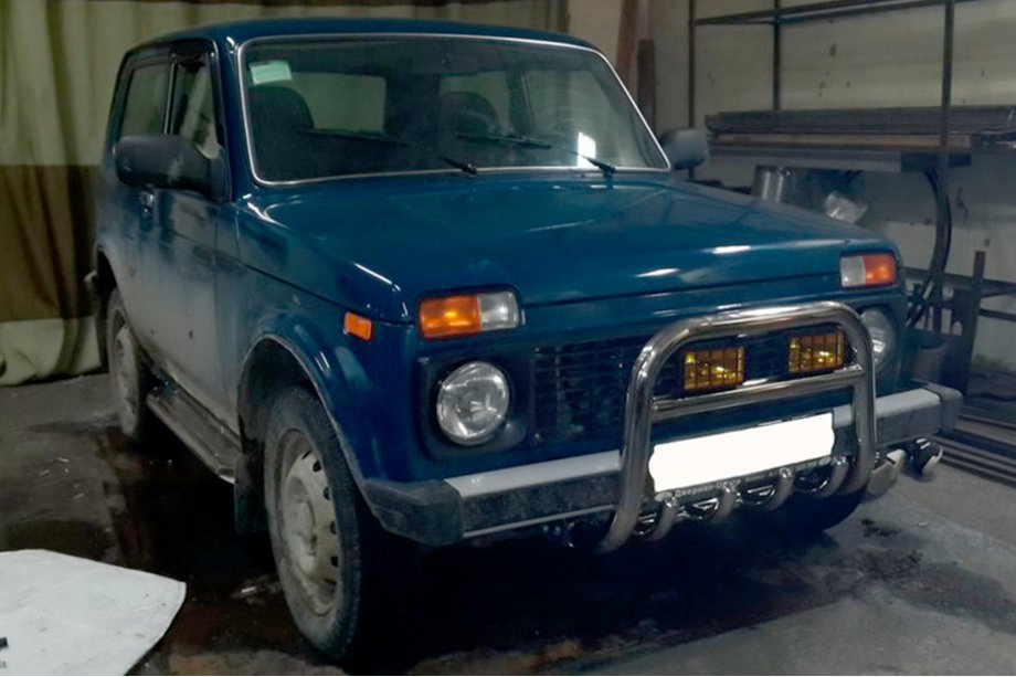 Lada Niva in Urban 1977– Sprednji zaščitni lok QT006 (nerjavno jeklo) Fotografija 4