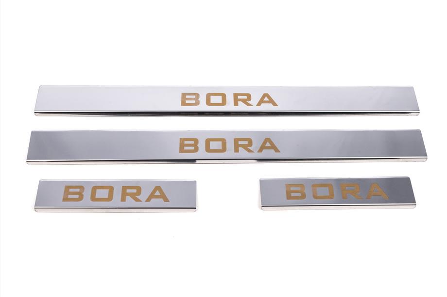 Volkswagen Bora 1998–2004 Vstopne letve pragov Carmos (4 kosi, nerjaveče jeklo) Fotografija 2