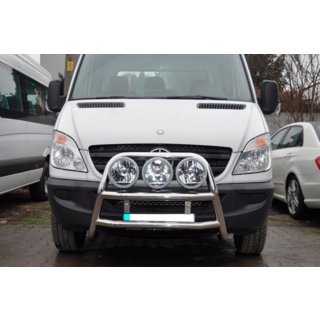 Visok sprednji zaščitni lok (bullbar) WT018 (nerj.) Mercedes Sprinter W906 2006–2018 fotografija 2