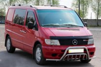 Mercedes Vito W638 1996–2003 Sprednji zaščitni lok z bočnimi cevmi WT002 Plus (nerjaveče jeklo) fotografija 1