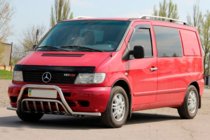 Mercedes Vito W638 1996–2003 Sprednji zaščitni lok z bočnimi cevmi WT002 Plus (nerjaveče jeklo) fotografija 2
