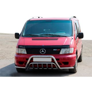 Sprednji zaščitni lok z bočnimi cevmi WT002 Plus (nerjaveče jeklo) Mercedes Vito W638 1996–2003 fotografija 3