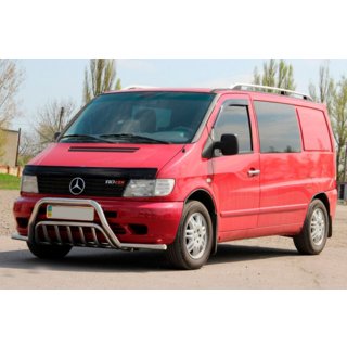 Sprednji zaščitni lok z bočnimi cevmi WT002 Plus (nerjaveče jeklo) Mercedes Vito W638 1996–2003 fotografija 2