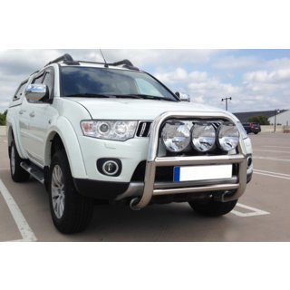 Prednji zaščitni lok WT018 (inox) Mitsubishi L200 2006–2015 fotografija 1