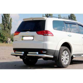 Zadnji zaščitni lok AK003-Special (2 kosa, nerjaveče jeklo) Mitsubishi Pajero Sport 2008–2015 fotografija 1