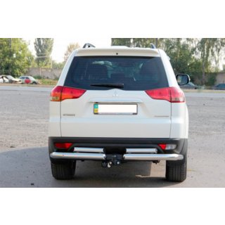 Zadnji zaščitni lok AK003-Special (2 kosa, nerjaveče jeklo) Mitsubishi Pajero Sport 2008–2015 fotografija 2