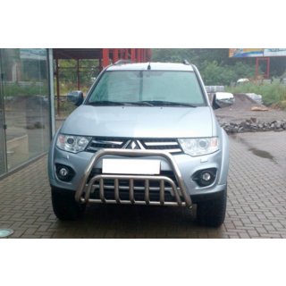 Sprednji zaščitni lok WT002 (nerjaveče jeklo) Mitsubishi Pajero Sport 2008–2015 fotografija 1