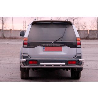 Zadnji zaščitni lok AK005-2 (nerjavno jeklo) Mitsubishi Pajero Sport 1996–2007 fotografija 2