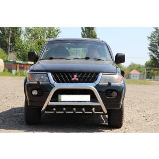 Prednji zaščitni lok WT003 (nerjaveče jeklo) Mitsubishi Pajero Sport 1996–2007 fotografija 4