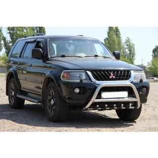 Prednji zaščitni lok WT003 (nerjaveče jeklo) Mitsubishi Pajero Sport 1996–2007 fotografija 3