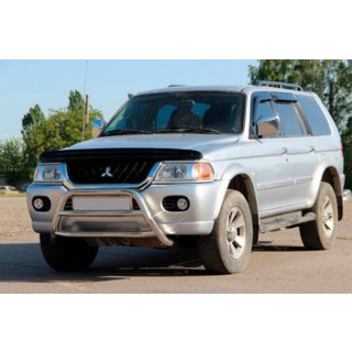 Prednji zaščitni lok WT022 (nerjavno jeklo) Mitsubishi Pajero Sport 1996–2007 fotografija 1