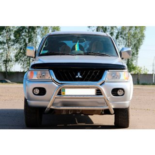 Prednji zaščitni lok WT022 (nerjavno jeklo) Mitsubishi Pajero Sport 1996–2007 fotografija 2
