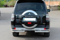 Mitsubishi Pajero Wagon IV 2006–2021 Zadnji zaščitni lok AK003 Dvojni (nerjavno jeklo) fotografija 2