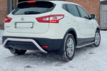 Nissan Qashqai 2014–2021 Zadnji zaščitni lok AK007-1 (inox) fotografija 5