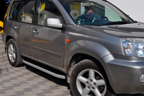 Nissan X-trail T30 2002–2007 Stranske stopnice Fullmond (2 kos, aluminij) fotografija 5