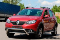Renault Sandero 2013–2022 Sprednji zaščitni lok WT007 (nerjavno jeklo) fotografija 2