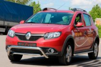 Dacia Sandero 2013–2020 Sprednji zaščitni lok WT007 (nerjavno jeklo) fotografija 1