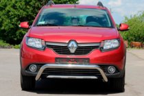 Dacia Sandero 2013–2020 Sprednji zaščitni lok WT007 (nerjavno jeklo) fotografija 2