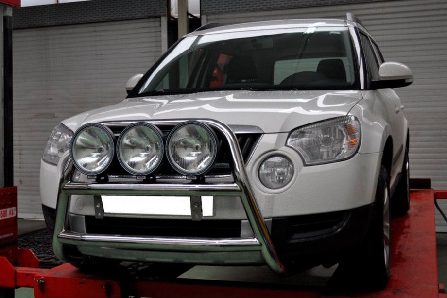 Skoda Yeti 2009–2017 Prednji zaščitni lok WT018 (inox) Fotografija 3