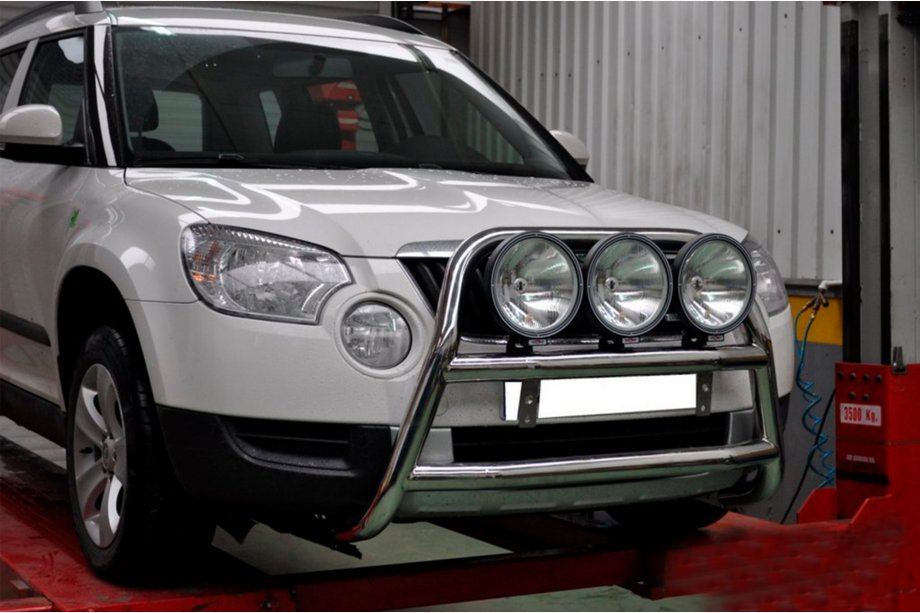 Skoda Yeti 2009–2017 Prednji zaščitni lok WT018 (inox) Fotografija 2