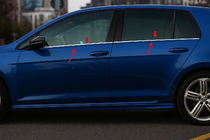 Volkswagen Golf 6 2008–2014 Okenske letve (4 kos, nerjaveče jeklo) OmsaLine - italijansko nerjavno jeklo fotografija 1