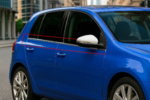 Volkswagen Golf 6 2008–2014 Okenske letve (4 kos, nerjaveče jeklo) OmsaLine - italijansko nerjavno jeklo fotografija 2