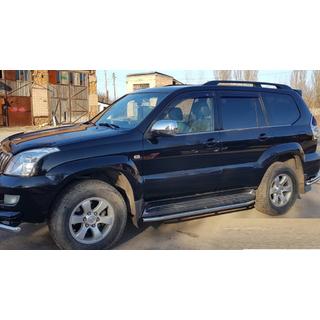 Zaščita stranskih pragov BB004 (2 kosa, inox) Toyota Land Cruiser Prado 120 2002–2009 fotografija 2