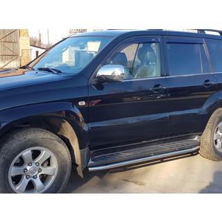 Zaščita stranskih pragov BB004 (2 kosa, inox) Toyota Land Cruiser Prado 120 2002–2009 fotografija 3