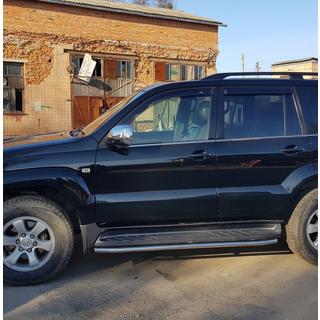 Zaščita stranskih pragov BB004 (2 kosa, inox) Toyota Land Cruiser Prado 120 2002–2009 fotografija 4