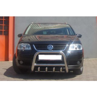 Prednji zaščitni lok QT006 (nerjaveče jeklo) Volkswagen Touran 2003–2010 fotografija 2
