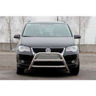 Prednji zaščitni lok WT022 (nerjavno jeklo) Volkswagen Touran 2003–2010 fotografija 3