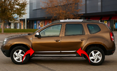 Renault Duster 2008–2017 Kromirane letvice za vrata (4 kos., inox) fotografija 1