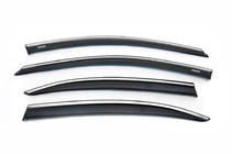 Volkswagen Jetta 2011–2018 Deflektorji oken s kromiranim trakom (4 kos, Niken) fotografija 3