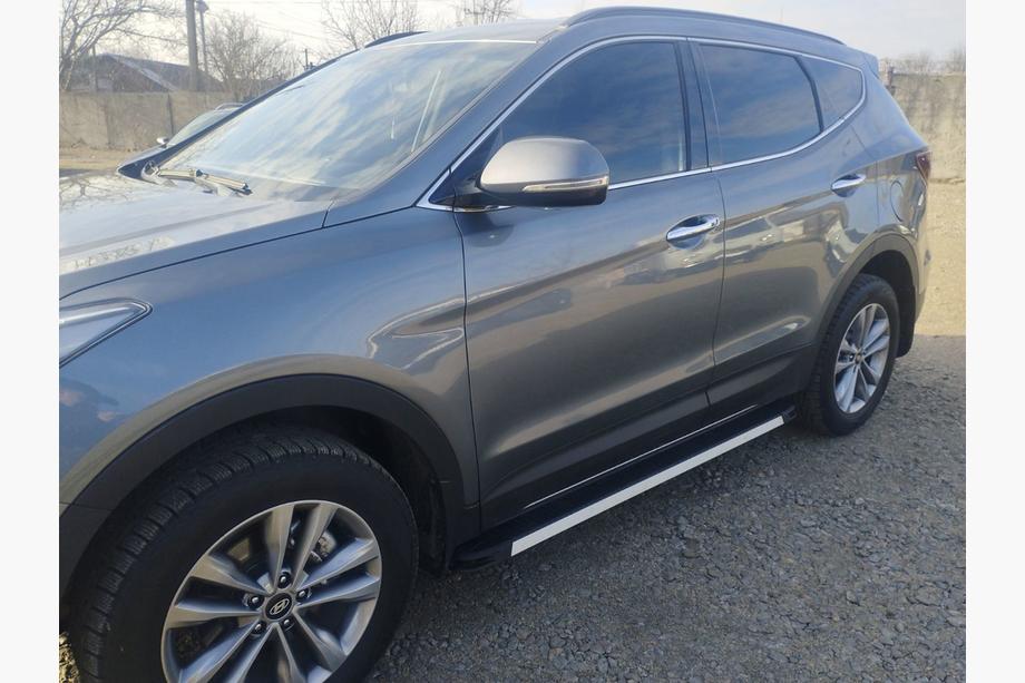 Hyundai Santa Fe 3 2012–2018 Stranski pragovi Maya V1 (2 kos, aluminij) Image