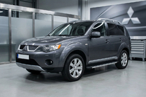Mitsubishi Outlander 2006–2012 Stranski pragovi Maya V1 (2 kos, aluminij) fotografija 1
