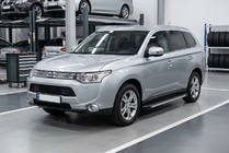 Mitsubishi Outlander 2012–2021 Stranski pragovi Maya V1 (2 kos, aluminij) fotografija 3