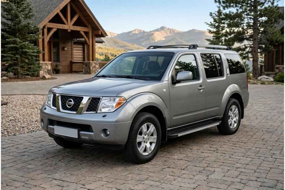 Nissan Pathfinder R51 2005–2014 Stranski pragovi Maya V1 (2 kos, aluminij) Fotografija 1