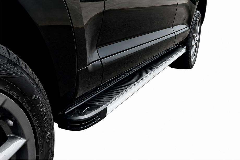 Volkswagen Touareg 2010–2018 Stranski pragovi Maya V1 (2 kos, aluminij) Fotografija 1