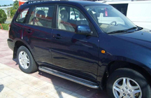 Chery Tiggo 1 2005–2016 Stranski pragovi Premium (2 kos, nerj.) Ø60 mm fotografija 4